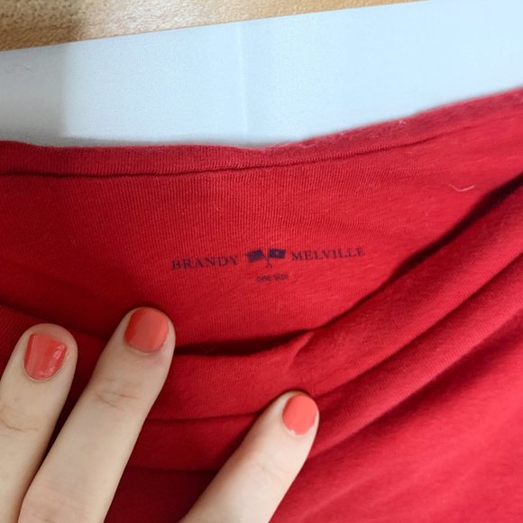 Brandy Melville Tube Top One Size Red - Picture 4 of 4